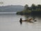 Srilanka village fisherman rowing boat