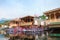 Srinagar, India - April 25, 2017 : Lifestyle in Dal lake, People living in \'House boat \' and using small boat \'Shikara \' for