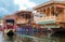 Srinagar, India - April 25, 2017 : Lifestyle in Dal lake, People living in \'House boat \' and using small boat \'Shikara \' for