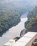 Srinagarind Dam, embankment dam with power station built for river regulation and hydroelectric power generation on Khwae Yai