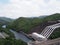 Srinagarind Dam in rainy season at Kanchanaburi province Thailand
