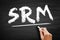 SRM Sustainability Risk Management - business strategy that aligns profit goals with a company`s environmental policies, acronym t