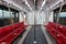 SRT Dark Red Line Bangkok THAILAND-January 07 2022:  The interior of the passenger train of the Dark Red Line