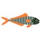 Srtiped fish flat illustration