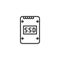 SSD drive line icon