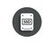 SSD icon. Solid-state drive sign.