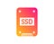 SSD icon. Solid-state drive sign. Vector