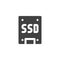 SSD, storage disk vector icon