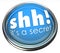 Ssh It\'s a Secret Words Button Light Confidential Information