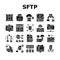 Ssh, Sftp File Transfer Protocol Icons Set Vector