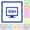 SSH terminal flat framed icons