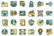 SSL certificate icons set vector flat