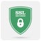 Ssl certificate shield with lock - secure website emblem