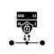 SSl encryption black glyph icon