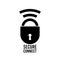 SSL secure https certificate connection icon vector illustration isolated, black and white secured padlock web symbols, protected