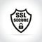 Ssl secure icon on white background