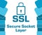 SSL - Secure Socket Layer Blue Abstract Shapes Square