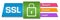 SSL - Secure Socket Layer Colorful Squares Stripes