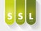 SSL - Secure Sockets Layer acronym, technology concept background