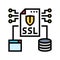 ssl secure sockets layer seo color icon vector illustration