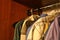 Ssummer style men's clothing in the closet	
