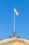 St. Andrew\'s flag waving in the wind on the Admiralty
