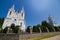 St. Anna Roman Catholic Church, Christian temple in Neo Gothic style with Dormition of the Mother of God Orthodox church