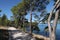 St. Anthony Canal, Sibenik, Croatia. The road along the coast of the canal