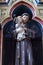 St. Anthony holds the baby Jesus statue on the altar of St. Anthony of Padua at St. Roch Church in Luka, Croatia