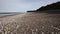 St Audries Bay beach Somerset pan view pebbles and shingle