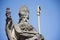 St. Augustinus or Augustine of Hippo Statue at Charles Bridge in Prague, Czech Republic
