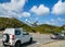 St. Barth Commuter plane landing at Remy de Haenen Airport also known as Saint Barthelemy Airport