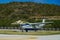 St Barth  Commuter plane on tarmac at Remy de Haenen Airport also known as Saint Barthelemy Airport