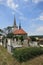 St Bartholomew Church and cemetery in Bilavsko, Czech Republic