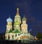 St. Basil Cathedral on Red square, (Cathedral of the Protection of the Virgin on the Ditch) at night