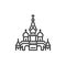 St. Basil's Cathedral line icon