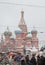 St.Basil`s Cathedral, Moscow in winter