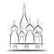 St Basil s Cathedral, Red Square, Moscow, Russia. Vector illustration,