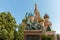 St. Basils cathedral and monument to Minin and Pozharsky on Red Square in Moscow