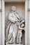 St Cajetan statue on the portal of Sant Andrea della Valle Church in Rome, Italy