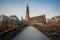 St. Catherine Church and Jungfernbrucke bridge - Hamburg, Germany