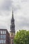 St. Catherine`s Church peeking above the surrounding buildings