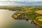 St. Charles Fort Kinsale Cork Ireland coast line old Irish touristic landmark sunset amazing aerial