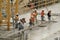 ST. CHARLES, UNITED STATES - Dec 23, 2008: Concrete workers pouring and finishing concrete