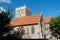 St Clement Parish Church in bright sunlight in Sandwich Kent on September 29, 2005