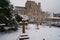 St Cross medieval Hospital in Winchester on a snowy day