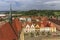 St. Egidius Giles Basilica roof in old town square in Bardejov, Slovakia