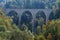 St. Gallen Bridge Trail, mountains and peaks landscape background, natural environment.