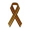 St George Black and gold Ribbon. May 9, Happy Victory day. Russian holiday.