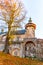 St George Church in Horni Slavkov. Sunny autumn day. Czech Republic